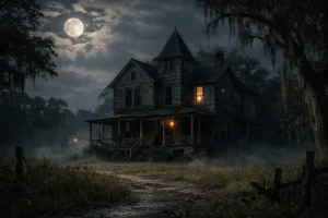 Haunted House in Cleveland Texas After Dark